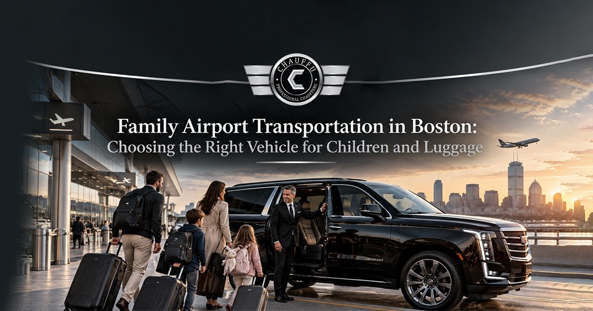 Family Airport Transportation in Boston with Child Safety Seats, Spacious Vehicles, and Luggage Storage for Stress-Free Family Travel